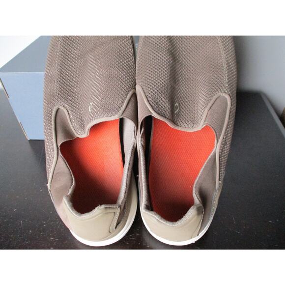 Olukai Mens Loafer Shoes Size 13 Nohea Pae Moc Toe Low Top Slip On Loafers Brown - Picture 5 of 7